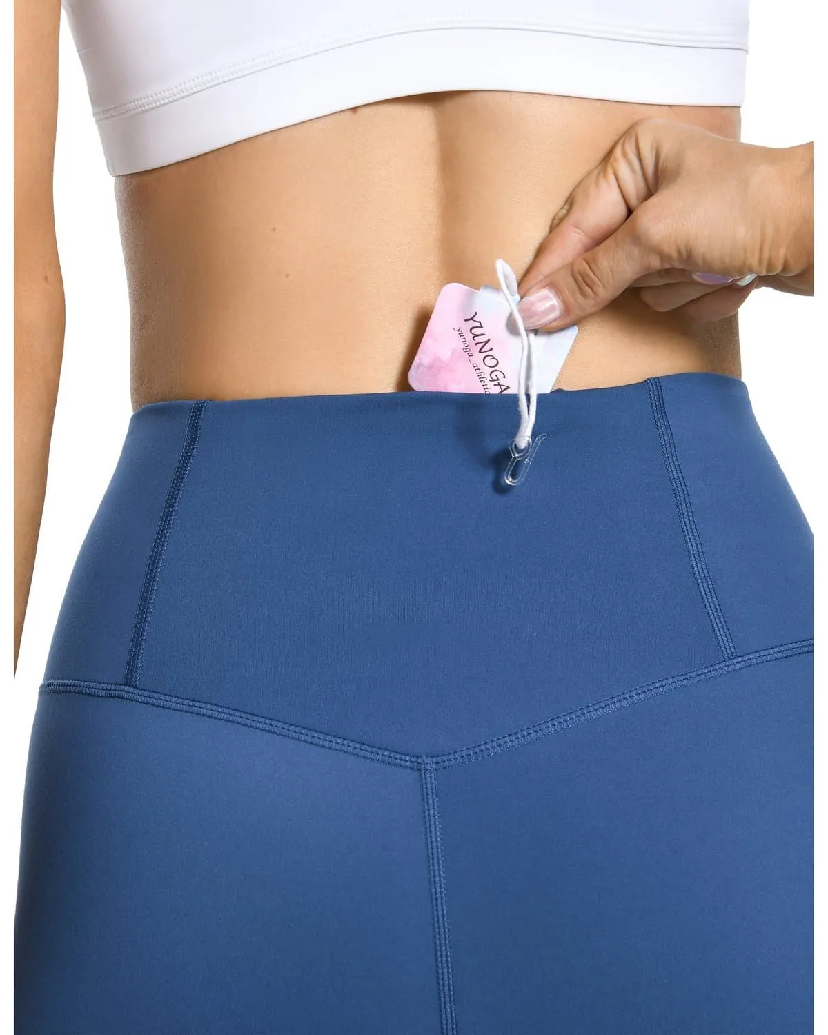 High Waisted Pockets Flare Leggings